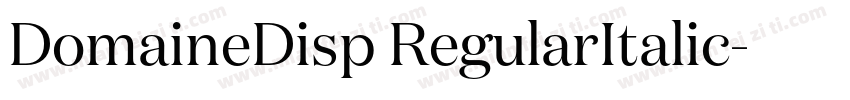 DomaineDisp RegularItalic字体转换